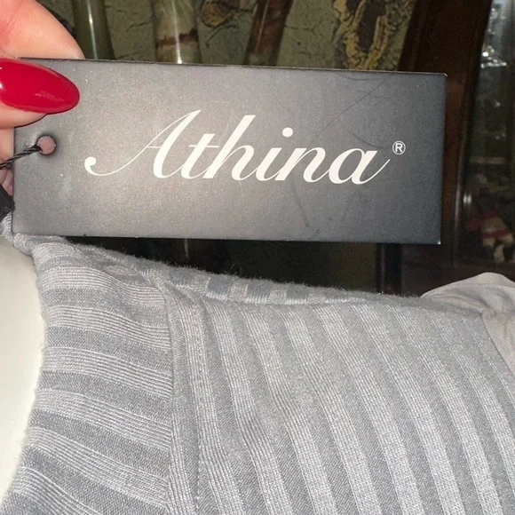 Athina Dramatic Puff Sleeve Ribbed Knit Mini Dress - Minimalist Glam - Picture 8 of 16